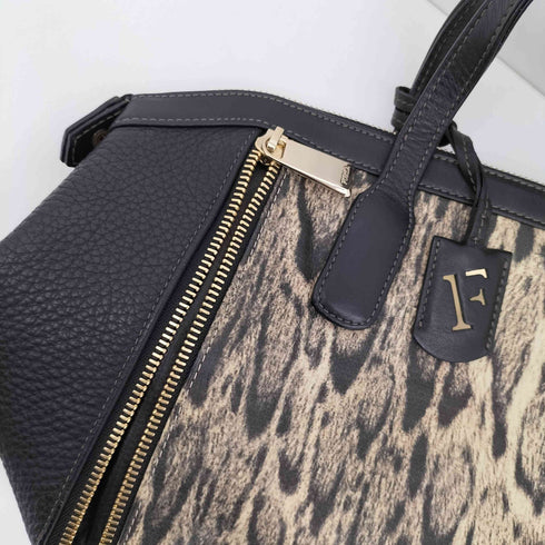 フルラ FURLA レオパード 切替 レザー トートバッグ レディース
