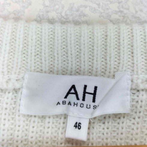 アバハウス ABAHOUSE 袖裾ダメージデザインクルーネックニット メンズ 46