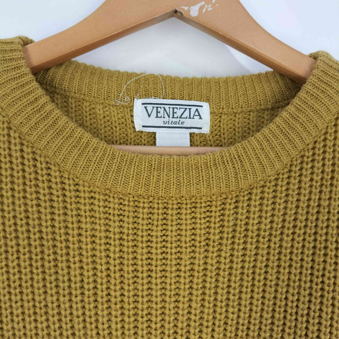 VENEZIA VITALE 90S アクリル 畦編み クルーネック ニット メンズ 1X