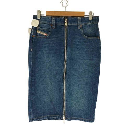 ディーゼル DIESEL DE-PENCIL-ZIP センタージップ インディゴデニムスカート レディース US:28-29