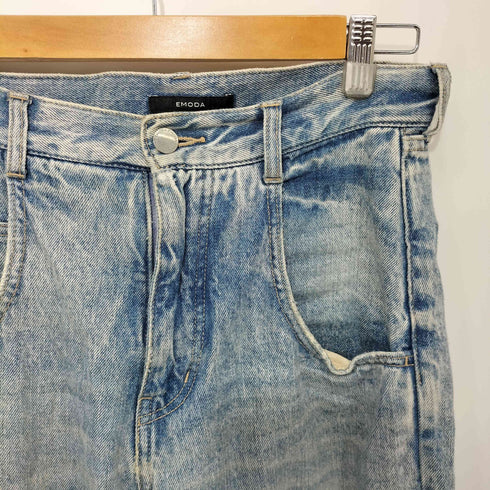 エモダ EMODA ルーズワイドハイウエストジーンズ レディース JPN:M