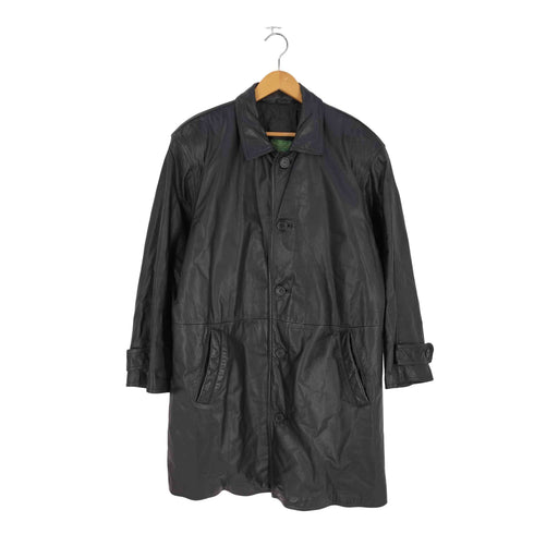 BRAVERY CHIEFTAIN cow leather 裏地キルティング カウレザー ミドル コート メンズ import:L