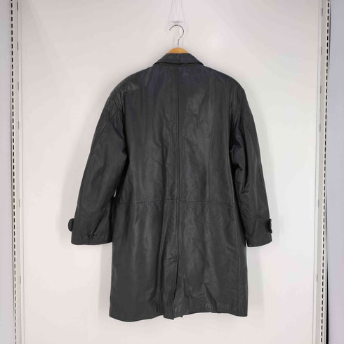 BRAVERY CHIEFTAIN cow leather 裏地キルティング カウレザー ミドル コート メンズ import:L