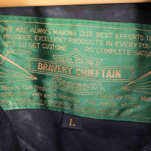 BRAVERY CHIEFTAIN cow leather 裏地キルティング カウレザー ミドル コート メンズ import:L