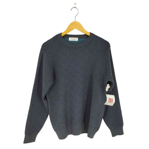 ノーリーズ NOLLEY’S LIGHT 裏フェザークルーネックニット メンズ M