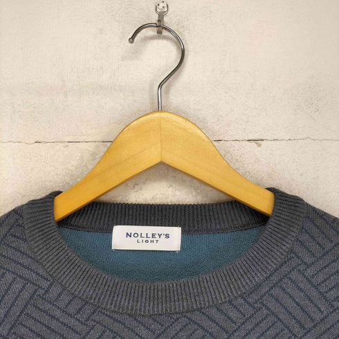 ノーリーズ NOLLEY’S LIGHT 裏フェザークルーネックニット メンズ M