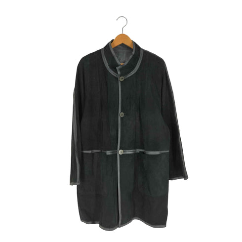 CIZENNE リバーシブル スタンドカラー スウェード シープレザー ハーフコート メンズ FREE