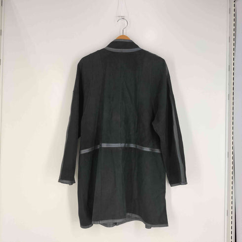 CIZENNE リバーシブル スタンドカラー スウェード シープレザー ハーフコート メンズ FREE