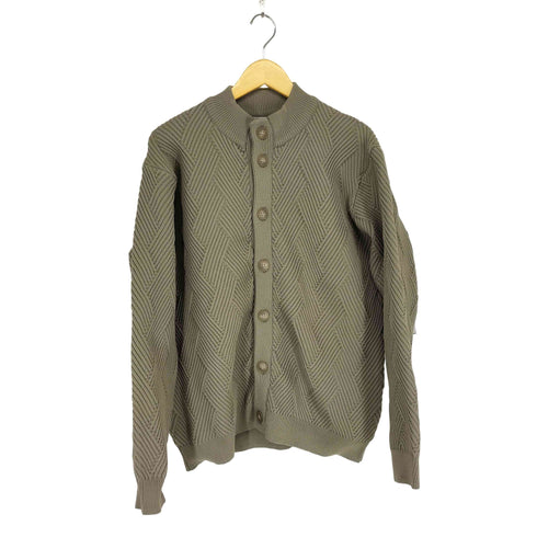 アバハウス ABAHOUSE ジオメトリック柄 スタンド カーディガン メンズ 48