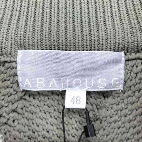 アバハウス ABAHOUSE ジオメトリック柄 スタンド カーディガン メンズ 48