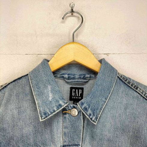 ギャップ Gap ダメージ加工デニムトラッカージャケット レディース import:L