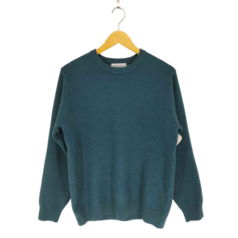 ノーリーズ NOLLEY’S LIGHT 裏フェザークルーネックニット メンズ M