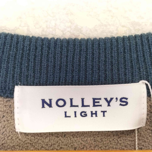 ノーリーズ NOLLEY’S LIGHT 裏フェザークルーネックニット メンズ M