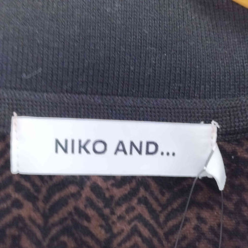 ニコアンド niko and... プリントベロアポロシャツ メンズ L