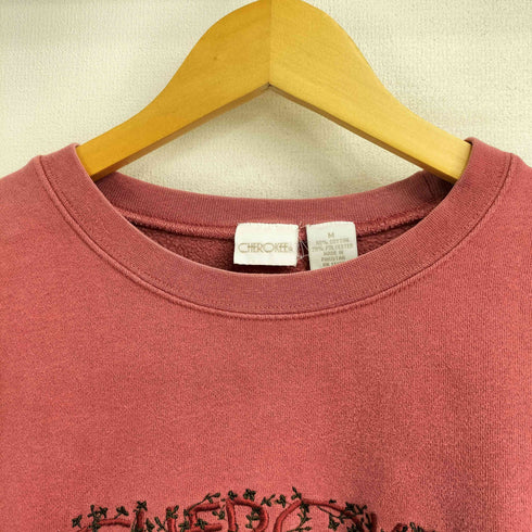 CHEROKEE 90S フロントロゴ刺繍 クルーネックスウェット メンズ import:M