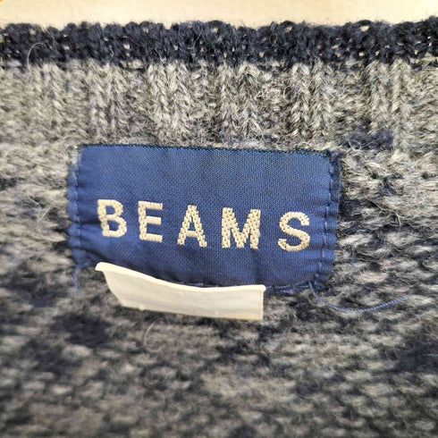 ビームス BEAMS 00S-90S ウール 総柄 クルーネックニット メンズ JPN:M