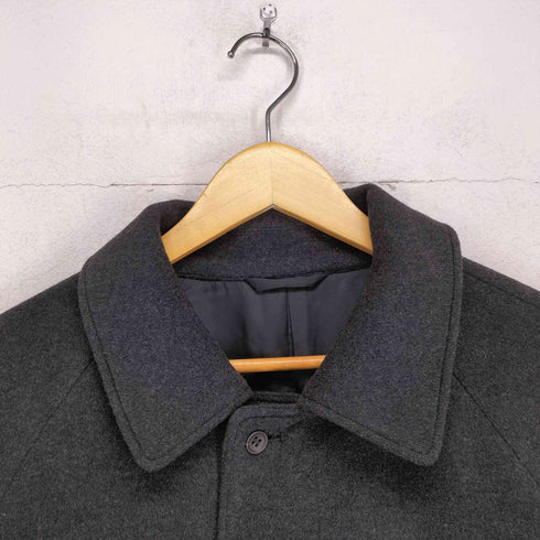 DESII MODE FABRIC MADE IN ITALY pure cashmere カシミヤ100 ステンカラーハーフコート メンズ