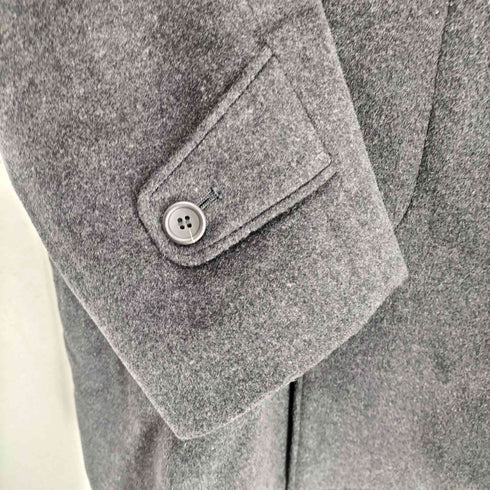 DESII MODE FABRIC MADE IN ITALY pure cashmere カシミヤ100 ステンカラーハーフコート メンズ