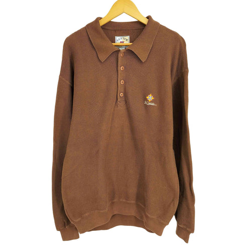 カッターアンドバック CUTTER&BUCK 90S USA製 ワンポイント刺繍 ニット ポロシャツ メンズ import:M