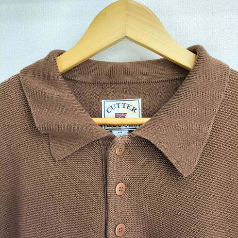 カッターアンドバック CUTTER&BUCK 90S USA製 ワンポイント刺繍 ニット ポロシャツ メンズ import:M