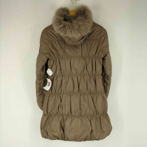 Loveles ファー付き ラムレザーダウンコート レディース JPN:36