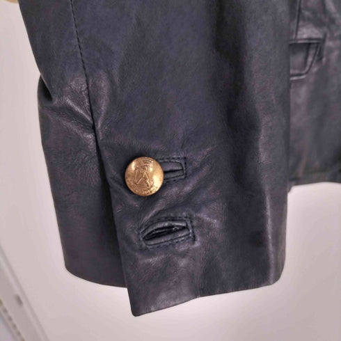 DRitte pig leather 金ボタン 2B ピッグレザー テーラードジャケット レディース import:S