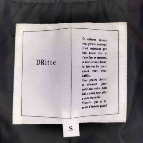 DRitte pig leather 金ボタン 2B ピッグレザー テーラードジャケット レディース import:S