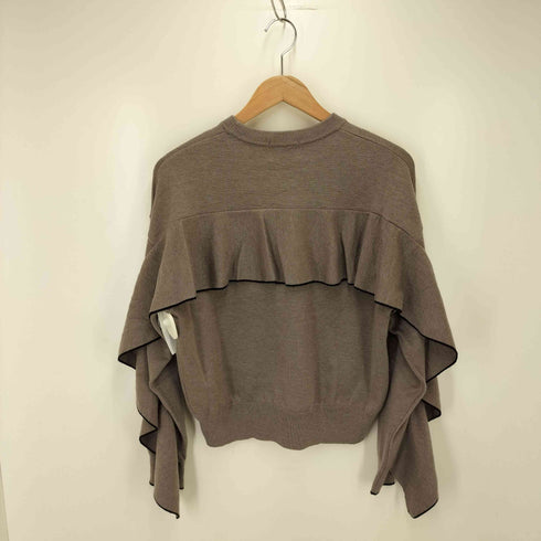クラネ CLANE BACK FRILL LINE KNIT/バックフリルラインニット レディース JPN:1