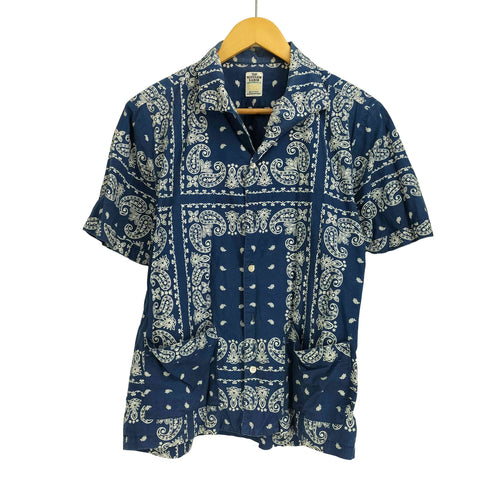 シュペリオールレイバー THE SUPERIOR LABOR ペイズリーバンダナ柄 S/Sシャツ メンズ