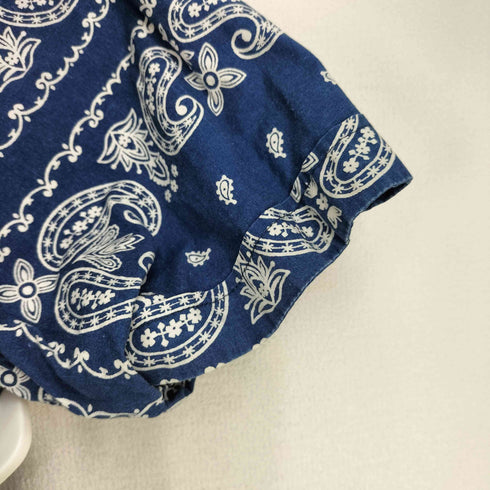 シュペリオールレイバー THE SUPERIOR LABOR ペイズリーバンダナ柄 S/Sシャツ メンズ