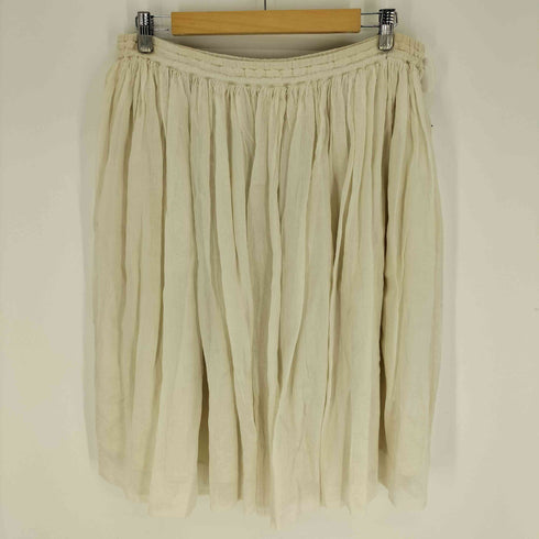 maison de soil COTTON SILK x SILK PLAIN RAJASTHAN TUCK GATHERED SKIRT コットン シルク ラージャスターン タック ギャザー スカート レディース JPN:1