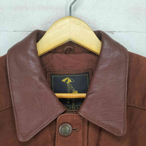 WINCHESTER lamb leather レザー襟切替ジャケット メンズ import:M