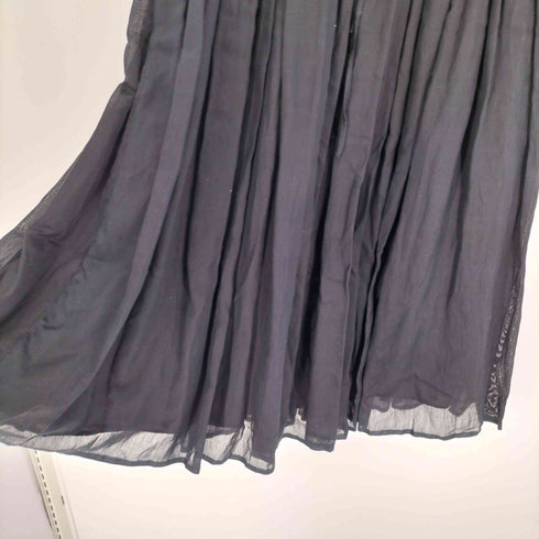 maison de soil COTTON SILK x SILK PLAIN RAJASTHAN TUCK GATHERED SKIRT コットン シルク ラージャスターン タック ギャザー スカート レディース JPN:1