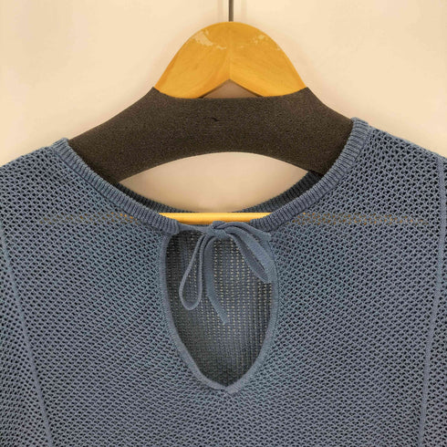 グリーンレーベルリラクシング GREEN LABEL RELAXING メッシュ クロップド 2WAY プルオーバー ニット ウォッシャブル レディース