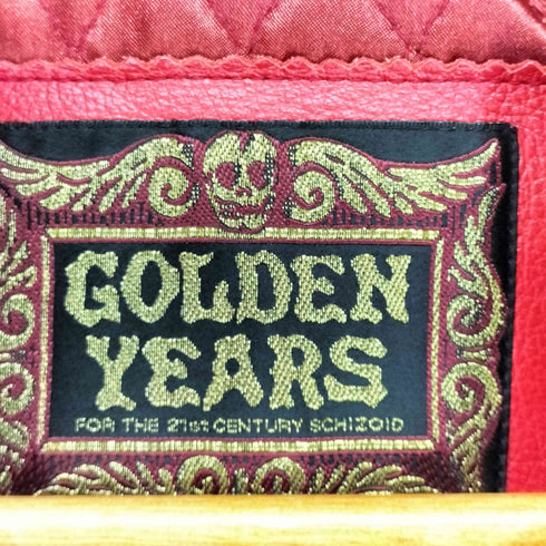 GOLDEN YEARS real leather ライダースジャケット メンズ 32