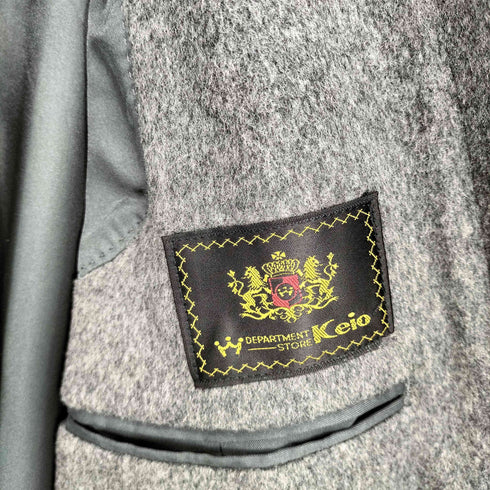 cashmere half カシミヤ混比翼ステンカラーコート メンズ 94