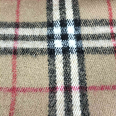 バーバリーズ BURBERRYS イングランド製 ノバチェック フリンジ ウール マフラー レディース