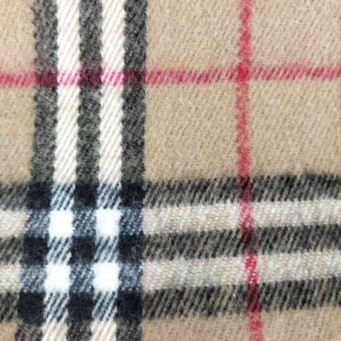 バーバリーズ BURBERRYS イングランド製 ノバチェック フリンジ ウール マフラー レディース