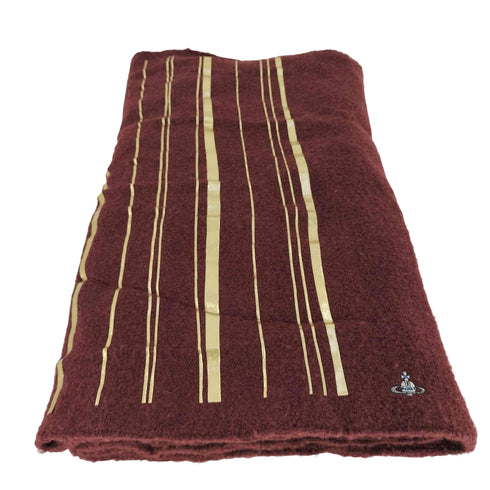 ヴィヴィアンウエストウッドマン Vivienne Westwood MAN オーブ刺繍 ストライププリント ウールアクリルナイロン スヌード レディース FREE