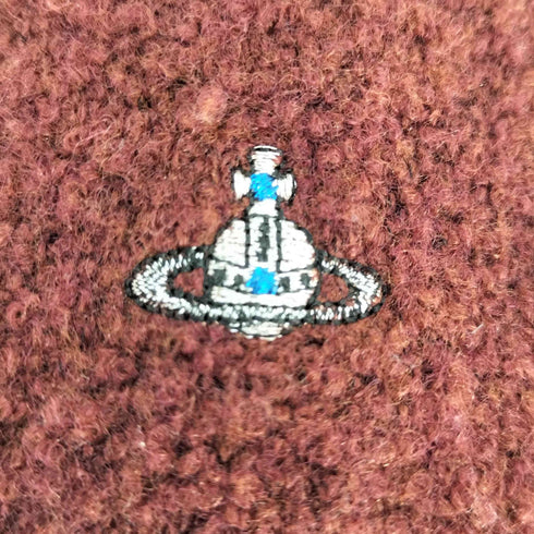 ヴィヴィアンウエストウッドマン Vivienne Westwood MAN オーブ刺繍 ストライププリント ウールアクリルナイロン スヌード メンズ FREE