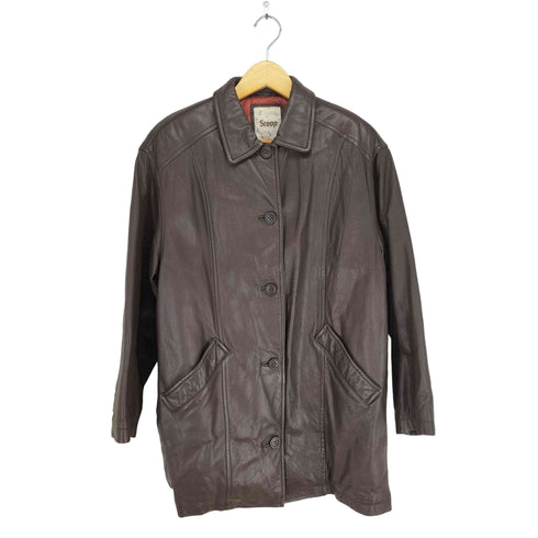 SCOOP cow leather カウレザーカーコート レディース import:M