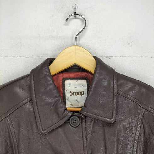SCOOP cow leather カウレザーカーコート レディース import:M