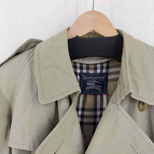 バーバリーズ BURBERRYS 80-90S イングランド製 裏地ノバチェック トレンチコート メンズ