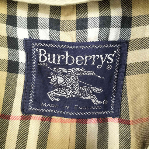 バーバリーズ BURBERRYS 80-90S イングランド製 裏地ノバチェック トレンチコート メンズ