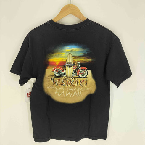 ハーレーダビッドソン HARLEY-DAVIDSON 両面プリント クルーネック S/S Tシャツ レディース import:M