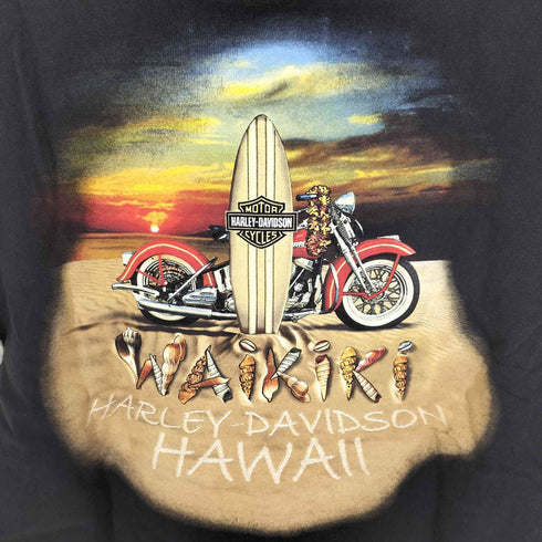 ハーレーダビッドソン HARLEY-DAVIDSON 両面プリント クルーネック S/S Tシャツ レディース import:M