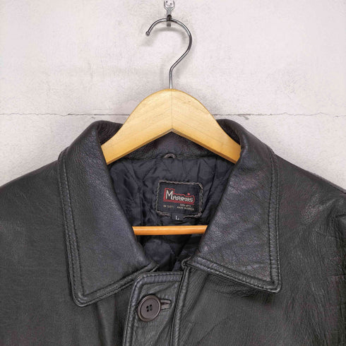 real leather レザーカーコート メンズ import:L