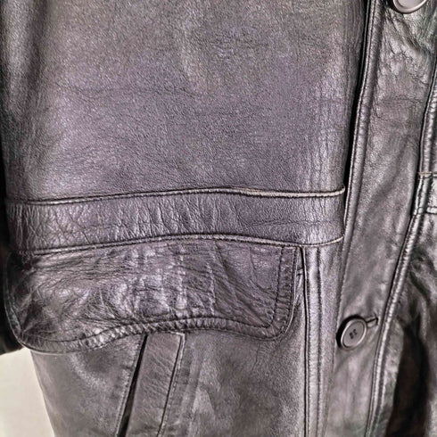 real leather レザーカーコート メンズ import:L