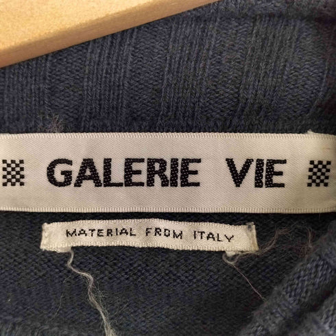 ギャルリーヴィー GALERIE VIE イタリア製 サイドスリット タートルネックニット レディース