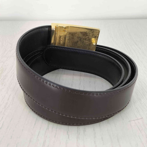 バーバリー BURBERRY ゴールドバックル レザーベルト メンズ
